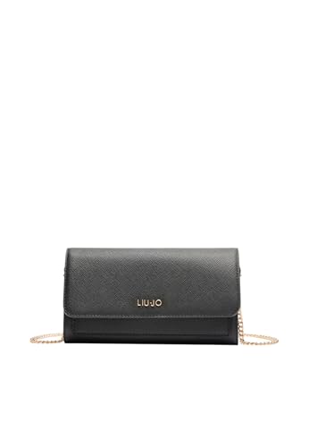Liu Jo Caliwen Bifold Wallet Nero, portefeuille femme noir double volet