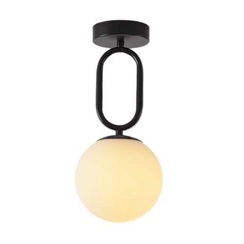 Plafonnier géométrique noir moderne en verre d'exception pour chambre - 2