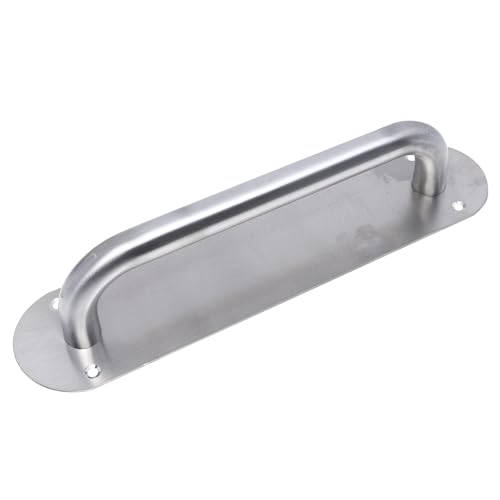 Sosoport Tirador de Puerta contra Incendios Grande de Acero Inoxidable Cepillado, Placa de Tracción Resistente para Puertas de Empuje y Tirón, Manija Industrial Duradera para Acceso Seguro