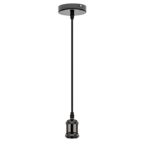 Suspension de lampe, douille E27 avec câble, 150 cm, perle noire ...