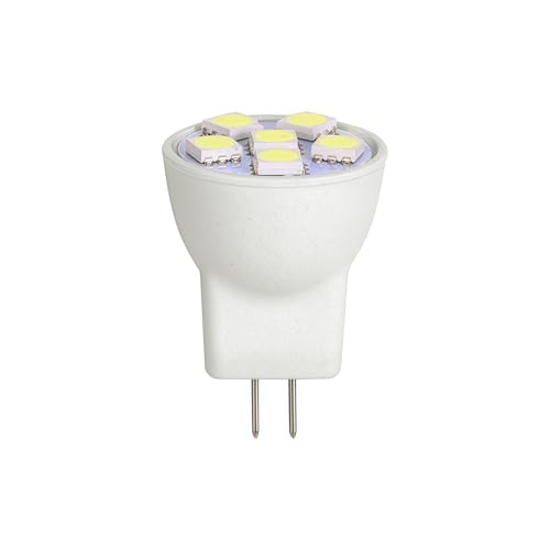 LISOCLU Mr8 Led Bulb 1.5w 12v Gu4.0 Bi-pin, Low Voltage Landscape Light with Ac/dc 10-30v Wide Voltage, CRI>85 High Color Rendering for Outdoor Garden, Rv, Boat, Camper(10-30VDC/White(6500K))