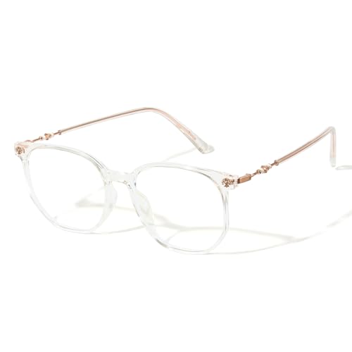 Image of Cyxus Retro Blue Light Glasses Men - Square TR90 Metal Blowline Frame Stylish Trendy for Computer Daily Work 8252