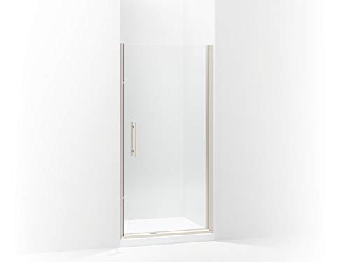 Sterling 5698-36N-G05 Finesse Peak Frameless Pivot Shower Door with Clear Glass, 36-in W x 67-in H, Nickel