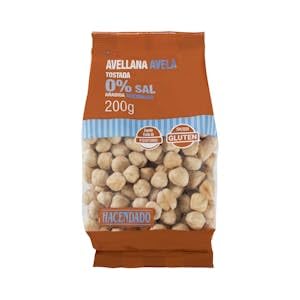 "Avellana tostada Hacendado 0% sal añadida Paquete 200 g Pack 2"