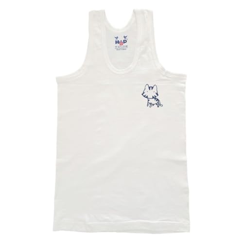Image of HAP Boy's Cotton White Vest (Pack of 5)