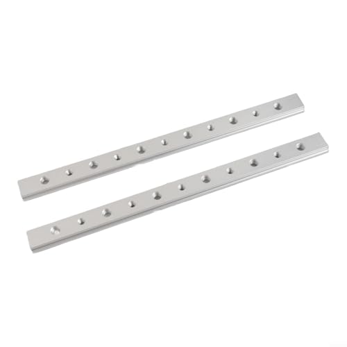 Shophubio Aluminum Alloy T-Track Slider 2-Pack for Table Saw Miter Bar, T Slot Woodworking Workbench Jig, Compatible with Router Tables and Drill Press, Silver (100mm/200mm/300mm/450mm)(300mm)