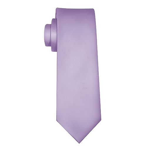 Image of Men's Classic Satin 3.15 inch Soild Color Necktie Wedding Business Tie & Gift Box