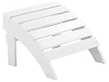  Reposapiés blanco de madera plástica resistente a la intemperie estilo moderno jardín Adirondack