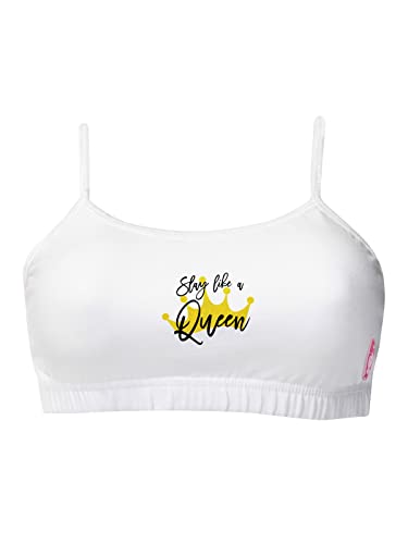 D'chica Cotton Girls Crop Cami Bralette Training Bras With Adjustable Straps & Single Front Layering For Teens - Pack Of 5 #TOP6