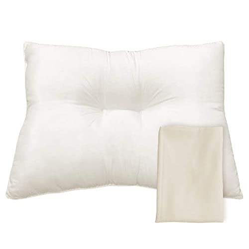 EIYU 枕 43x63 低め 洗える NANOプラチナ アイボリー アイボリー枕カバー付 圧縮せずに出荷します