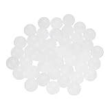 QUARKZMAN 50 Stück PP-Kunststofflagerkugeln 15mm Solide Kunststoffkugeln, G2 Präzisionslagerkugel mit mattierter Oberfläche, Weiß