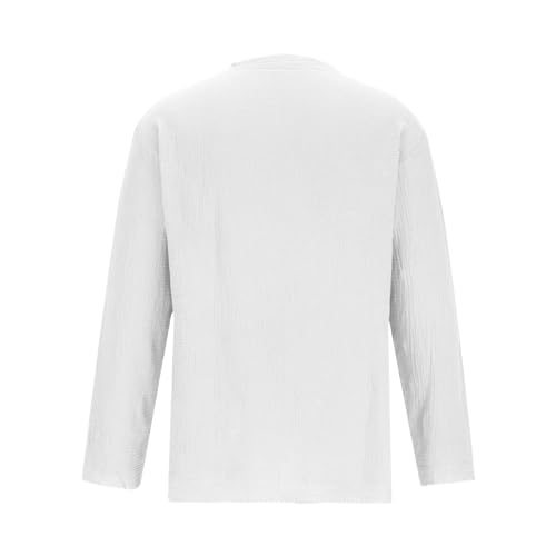 Mens Retro Blouses Shirt Summer Beach Lightweight Hippie Shirts Vintage Ripped Collar Solid Long Sleeve Sweatshirt3