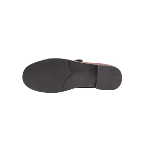 Image of ONEENO Women's Flat Leather Buckle Loafer