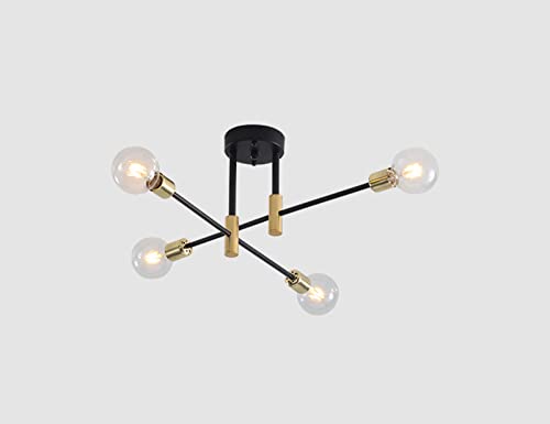 Luz de techo moderna negra E27 LED para solucionar la falta de claridad en habitaciones