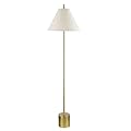 Globe Electric 61000060 60" Floor Lamp, Matte Brass Finish, Beige Linen Shade, Heavy Weighted Base, On/Off Rotary Switch on Socket, Reading Lamp, Home Office Accessories, Home Improvement
