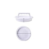 Genérico Prensa Redonda for Hamburguesas, Parrilla de Ternera, ayudante, chuletas Carne, Molde for Hacer, Utensilios Cocina(1 pcs White)