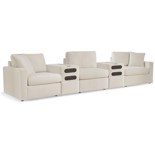 Image of Signature Design by Ashley Large 5-Piece Modular Sectional Sofa, Oyster