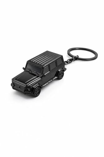 G Wagon Car Keychain, Black Metal Car Key Ring, 2 Inch SUV Vehicle Charm