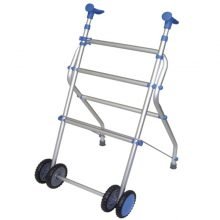 Andador caminador ultraligero y plegable de aluminio con ruedas dobles