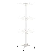 BestAlice 3 Tier Rotating Jewelry Display Holder, Necklace Rack, Fashion Counter Tree Stand, Adjustable Metal Holder