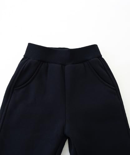 Bumeex Boys Girls' Pull On Sherpa Fleece Lined Winter Warm Sweatpant Jogger Pant 2-14 Years3