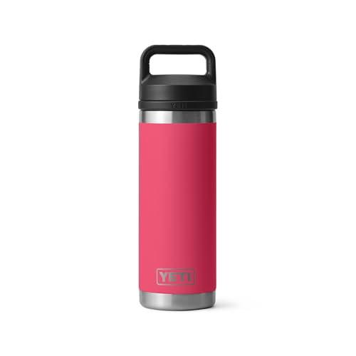 Image of YETI Rambler 18 oz Bottle, Leakproof, Vacuum Insulated, Stainless Steel with Chug Cap, Bimini Pink