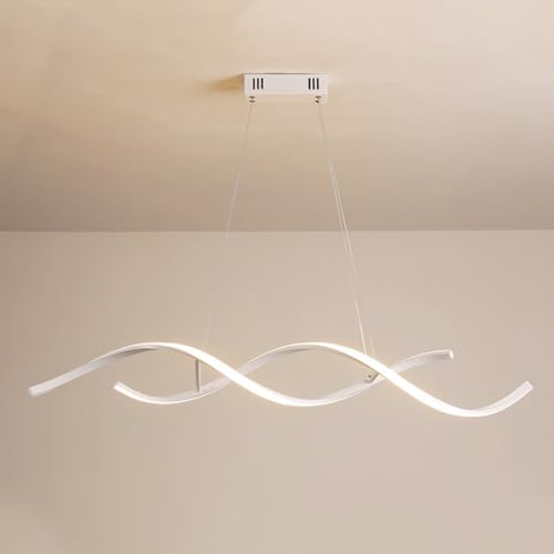 Suspension LED contre l'éblouissement lustre blanc chaud 3000k pour îlot et table