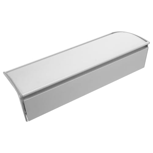 BESTonZON Placa de Identificación Metálica Curva en Blanco para Escritorio Soporte de Aluminio L en Forma Curvada 245 X 115 CM Letrero de Pie Intercambiable para Oficina y Recepción