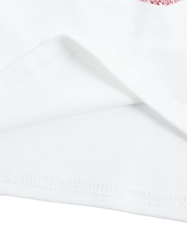 SweatyRocks Girl's Heart Graphic Tees Cute Short Sleeve Crew Neck Casual Summer Tops3