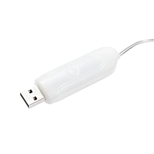 Lights4fun Indoor USB Fairy String Lights – 50 Warm White Static Micro LEDs on 5m Silver Wire – Flexible & USB Powered – Decorative Lighting for Home, Desks, Bedrooms & Offices