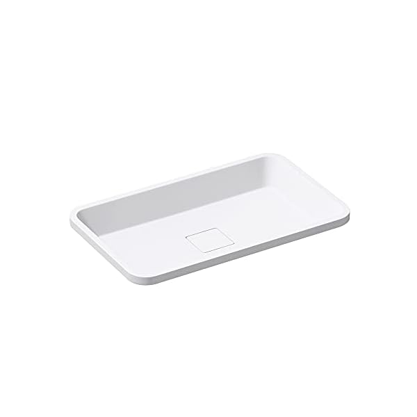 Mai-Mai-Lavabo-sobre-Encimera-Rectangular-Blanco-Lavabo-de-Bano-53X33X105cm-Lavabo-de-Mano-con-Tapa-de-Desague-Col104