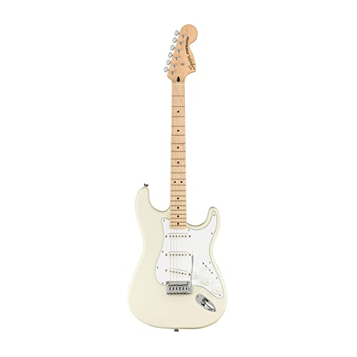 Squier Affinity Series Stratocaster Electric Guitar - Olympic White with Maple Fingerboard by Fender - Image 4
