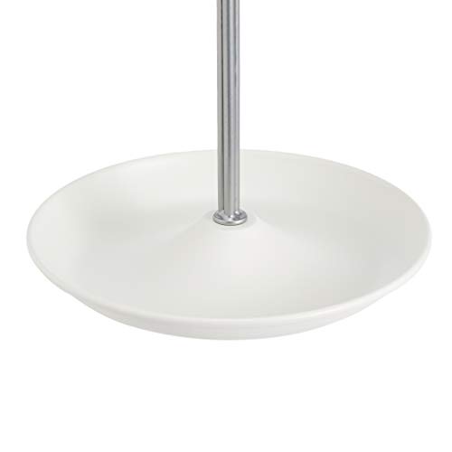Amazon Basics Jewellery Round Tree Stand, White/Nickel