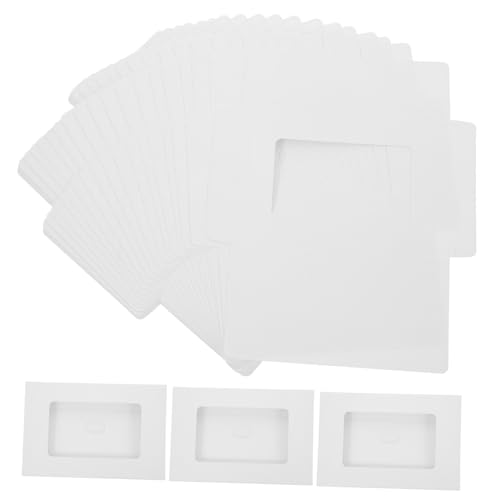 HAPINARY 30pcs Cardboard Craft Frames Postcard Box Window Envelopes Diy Photo Envelopes