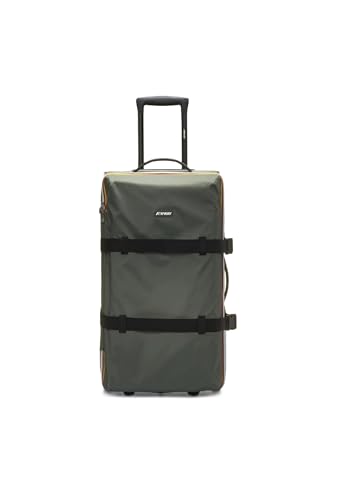 K-way Le chariot de voyage Blossac M est fait de nylon avec tissu de renfort à la base. L'accessoire comporte quatre roues qui suivent chaque mouvement, poches fonctionnelles pour organiser le avec.,