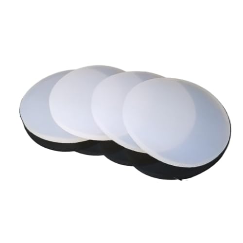 5pcs/10pcs White Round Silicone Rubber Sheet Seal Gaskets Pad Diameter 30/40/50/60/70/80/90/100mm Thick 1/2/3mm(50mm x 1mm,5pcs)