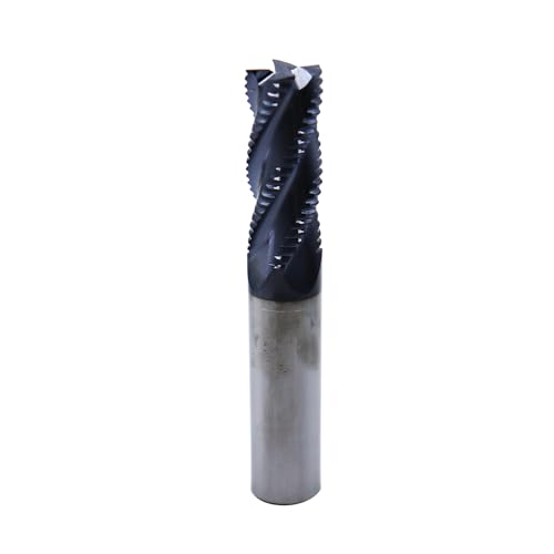 Image of 5Pcs 1 /2in Solid Carbide Roughing End Mills，4 Flute, 35 Degree Helix Bits Tool for Medium Hardness Steel, Brass, Iron