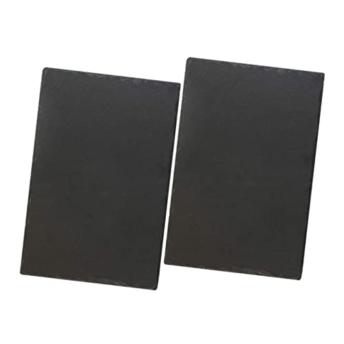 Platos de servicio Alipis 2 piezas pizarra negra moderna miniatura 1