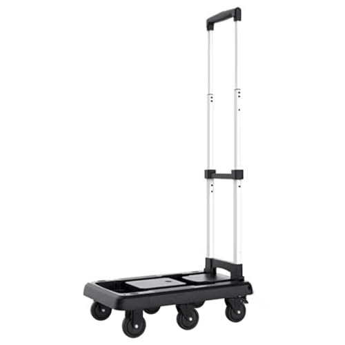 Carro plegable portátil para transporte, negro miniatura 1