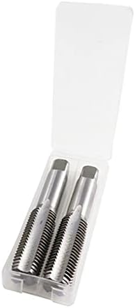 MINGPING Metric Thread Tap Set - 2pcs Right Hand Straight Flute Tap, M2.5x0.45 Screw Tapping Tool for Precision Drilling and Threading Applications