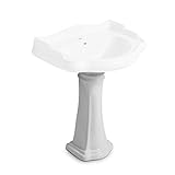 Lavabo non fourni. Ondyna Cristina - Colonne de lavabo - Colonne céramique pour lavabo rétro Chambord - Ondyna WCH6430