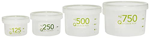 【Amazon.co.jp限定】新輝合成 抗菌 クイッカーポット 密閉容器 保存容器 シール容器 750ml 500ml 250ml 125ml 4点セット 日本製