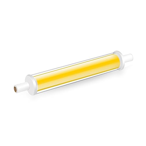 Bombillas LED R7S 118mm, No Regulables, Natural White 4000K, 7.7w Equivalente a 60W Bombilla Halógena, AC220V 850lm, Sin Parpadeo, Tecnología COB Flip, Funcionamiento a Baja Temperatura