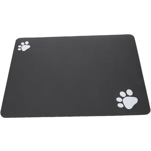 犬猫用フードマット 犬用給餌マット フードや水の溢れを防ぐマット 小型、中型、大型ペットに最適(Gray,16in*24in)