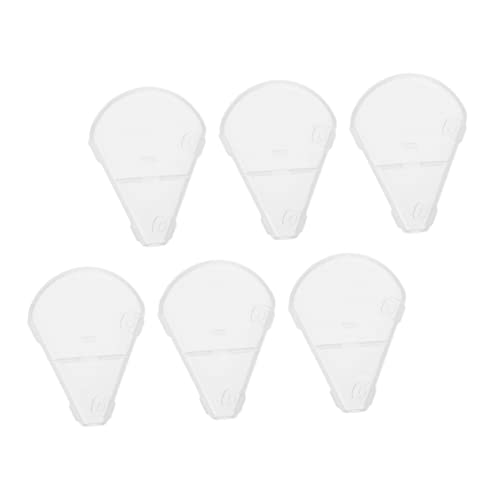 Angoily Highlighter Brush Protector 6pcs Set Plastic Makeup Abs Plastic Travel-friendly Lightweight