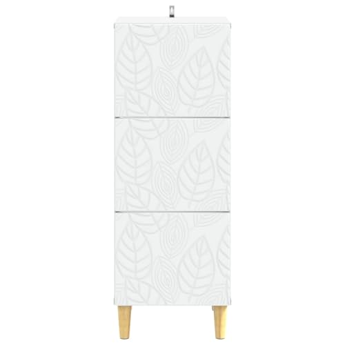Armoire à tiroirs blanche en bois d'eucalyptus stable et durable