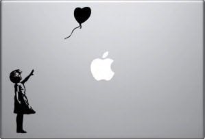Banksy's Girl w/Heart Balloon Vinyl Decal Skin for Apple Macbook Pro Air Laptop Computer