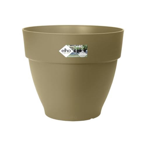 Elho Vibia Campana Round 40 - Vaso Per Esterno - Ø 39 X H 33.4 Cm - Verde/Sage Green
