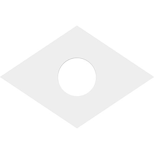 Image of Ekena Millwork CMP12X8DD-03000 Diamond Architectural Grade PVC Contemporary Urethane Ceiling Medallions 12 inchW x 8 inchH x 3 inchID x 4 1 /4 inchC x 1 inchP