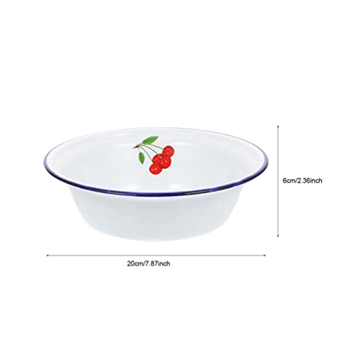 Bowl de Mezcla Esmaltado Redondo Cherry Porcelana Ligero miniatura 6